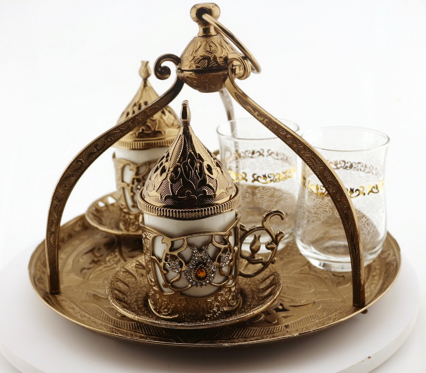 Кофейный набор Османский для кофе по-турецки, цвет латунь